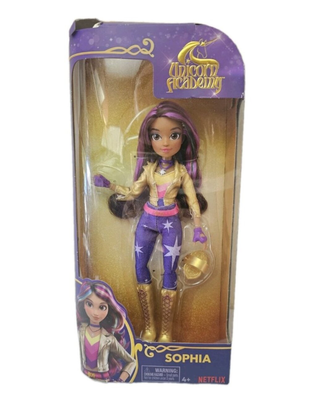 Unicorn Academy Sophia Doll with Rainbow Streaked Hair & Fashion Accessories
